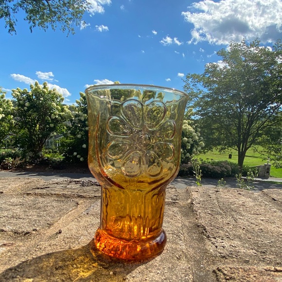 Amber libbey Glass - Picture 1 of 4